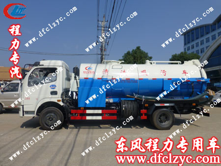 东风多利卡清洗吸污侧面展示图车