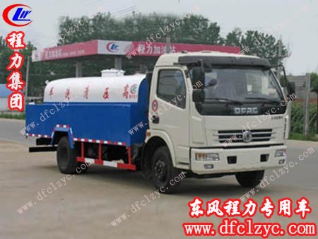 湖北程力东风多利卡高压清洗车侧面展示图